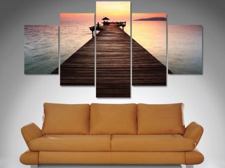 Sunset Pier canvas art, modern gallery artwork with a refined finish Sunset Pier canvas art, modern gallery artwork with a refined finish