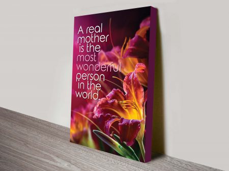 Real Mother Qoute canvas art, contemporary statement artwork