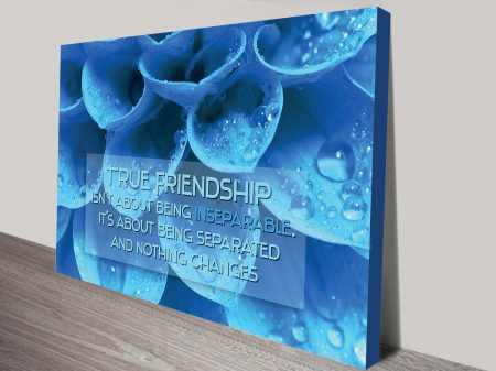 Friendship quote canvas, a warm keepsake gift for a friend Friendship quote canvas, a warm keepsake gift for a friend