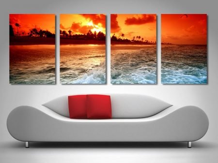 Beautiful Sunset Paradise fine art print, contemporary statement artwork