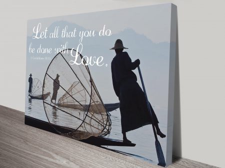 Bible Quote Be Done Love canvas print, curated gallery artwork Bible Quote Be Done Love canvas print, curated gallery artwork
