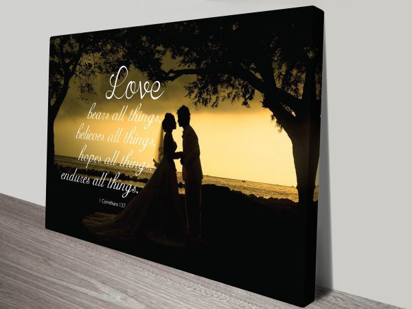 1 Corinthians 13:7 love canvas, a tender faith gift for a bedroom 1 Corinthians 13:7 love canvas, a tender faith gift for a bedroom