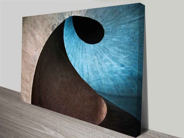 Blue Spiral wall art print, contemporary statement artwork Blue Spiral wall art print, contemporary statement artwork