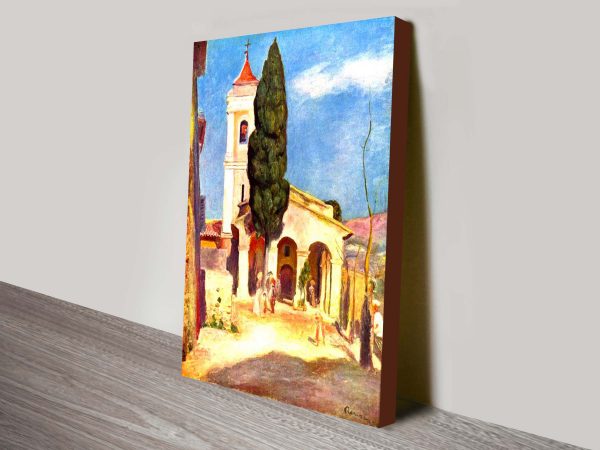 Classical Renoir Church Cagnes framed print, contemporary statement artwork