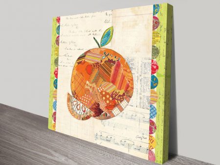 Fruit Collage IV Orange canvas print, contemporary statement artwork Fruit Collage IV Orange canvas print, contemporary statement artwork