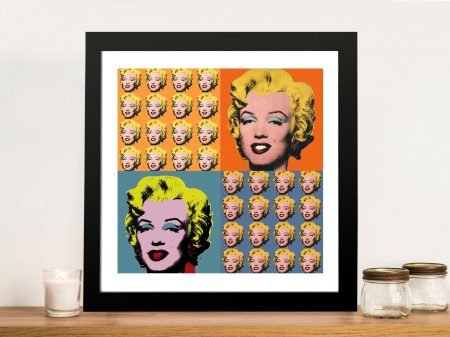 Warhol Marilyn framed print, a vibrant pop-art gift for a bedroom Warhol Marilyn framed print, a vibrant pop-art gift for a bedroom
