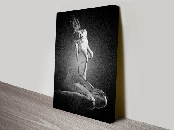 Abstract Glamour Nude canvas, a softly stylised figure in muted tones Abstract Glamour Nude canvas, a softly stylised figure in muted tones