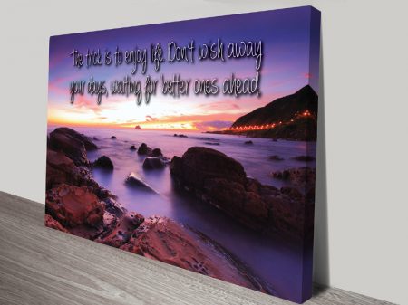 Enjoy Life quote canvas, a cheerful keepsake gift for a kitchen Enjoy Life quote canvas, a cheerful keepsake gift for a kitchen