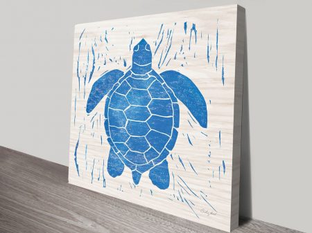 Sea Creature Blue Turtle fine art print, designer statement artwork Sea Creature Blue Turtle fine art print, designer statement artwork