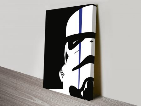 Stormtrooper with strike canvas print, dynamic graphic Star Wars wall art