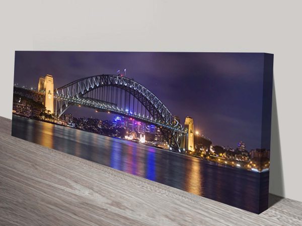 Sydney Harbour Bridge panorama canvas, an iconic city gift for a wide wall Sydney Harbour Bridge panorama canvas, an iconic city gift for a wide wall