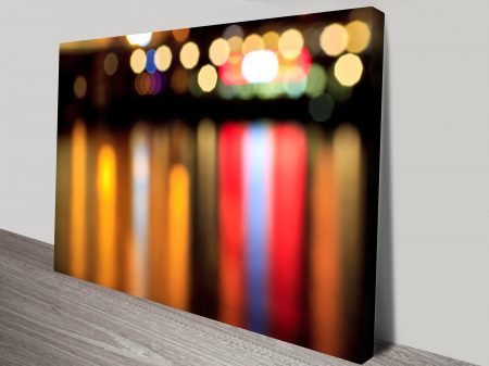 Water Light Manifestation canvas print, luminous geometric abstract wall art