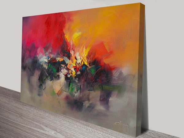 Abstract Battle fine art print, designer statement artwork