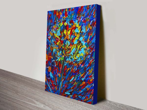 Abstract floral canvas wall art, a bold decorative gift for a lounge Abstract floral canvas wall art, a bold decorative gift for a lounge