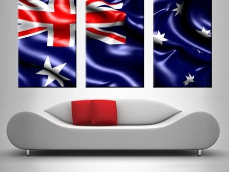 Australian Flag canvas print, designer statement artwork Australian Flag canvas print, designer statement artwork
