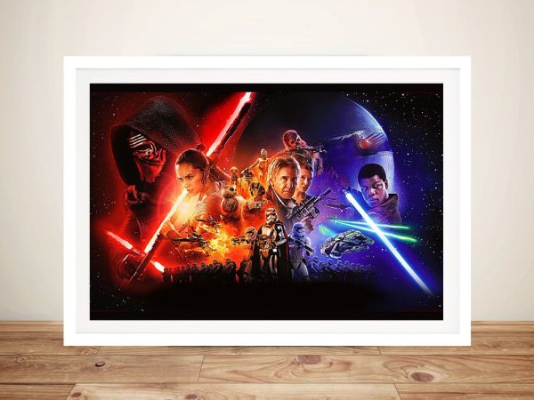 The Force Awakens canvas print, a bold sci-fi gift for a games room The Force Awakens canvas print, a bold sci-fi gift for a games room