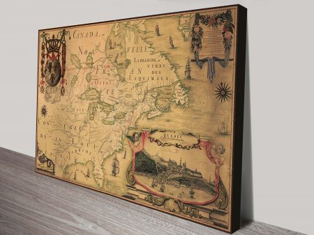 Vintage Canada map canvas print, antique cartography wall art Vintage Canada map canvas print, antique cartography wall art