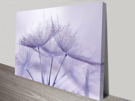 Violet fronds floral canvas, a graceful decorative gift for a lounge Violet fronds floral canvas, a graceful decorative gift for a lounge